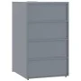 4-container gray steel trash shed 276x79x117 cm by , Waste container supports - Ref: Foro24-3279989, Price: 816,35 €, Discoun...