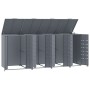 4-container gray steel trash shed 276x79x117 cm by , Waste container supports - Ref: Foro24-3279989, Price: 714,14 €, Discoun...
