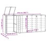 4-container gray steel trash shed 276x79x117 cm by , Waste container supports - Ref: Foro24-3279989, Price: 714,14 €, Discoun...