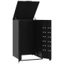 Black steel garbage container shed 69x79x117 cm by , Waste container supports - Ref: Foro24-4008424, Price: 240,50 €, Discoun...