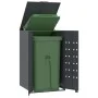 Anthracite steel garbage container shed 69x79x117 cm by , Waste container supports - Ref: Foro24-4008426, Price: 229,78 €, Di...