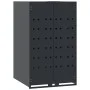 Anthracite steel garbage container shed 69x79x117 cm by , Waste container supports - Ref: Foro24-4008426, Price: 229,78 €, Di...