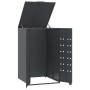 Anthracite steel garbage container shed 69x79x117 cm by , Waste container supports - Ref: Foro24-4008426, Price: 198,56 €, Di...