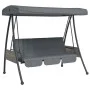 Gartenschaukelbank mit Baldachin aus dunkelgrauem Stahl von , Gartenwippen - Ref: Foro24-4008898, Preis: 269,56 €, Rabatt: %