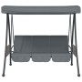 Banco columpio de jardín con toldo acero arena gris oscuro de , Balancines de jardín - Ref: Foro24-4008898, Precio: 282,16 €