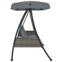 Banco columpio de jardín con toldo acero arena gris oscuro de , Balancines de jardín - Ref: Foro24-4008898, Precio: 282,16 €