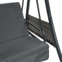 Banco columpio de jardín con toldo acero arena gris oscuro de , Balancines de jardín - Ref: Foro24-4008898, Precio: 282,16 €