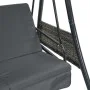 Gartenschaukelbank mit Baldachin aus dunkelgrauem Stahl von , Gartenwippen - Ref: Foro24-4008898, Preis: 269,56 €, Rabatt: %