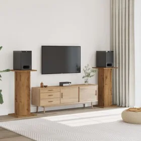 Speaker stands 2 units oak wood artisan 30x30x95 cm by , Speaker stands - Ref: Foro24-852680, Price: 79,10 €, Discount: %