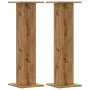 Lautsprecherständer 2 Stück Eichenholz Handwerkskunst 30x30x95 cm von , Lautsprecherständer - Ref: Foro24-852680, Preis: 79,1...