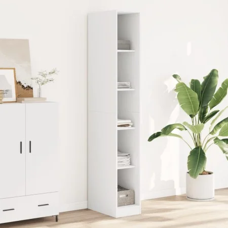 Armario de madera de ingeniería blanco 30x50x200 cm de , Armarios roperos - Ref: Foro24-3307702, Precio: 178,12 €, Descuento: %