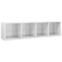 Weiß glänzendes Sperrholz Bücherregal 36x30x143cm von vidaXL, Bücherregale und Regale - Ref: Foro24-800150, Preis: 70,60 €, R...