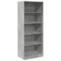 Engineered wood wardrobe in concrete gray, 80x50x200 cm by , Wardrobes - Ref: Foro24-3307723, Price: 150,83 €, Discount: %