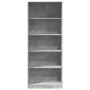 Engineered wood wardrobe in concrete gray, 80x50x200 cm by , Wardrobes - Ref: Foro24-3307723, Price: 150,83 €, Discount: %