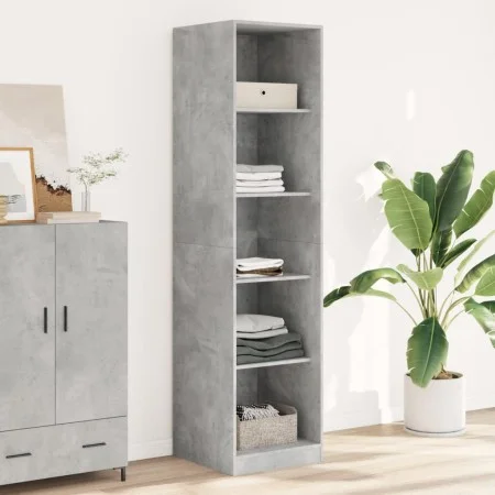 Armario de madera contrachapada gris hormigón 50x50x200 cm de , Armarios roperos - Ref: Foro24-3307714, Precio: 132,39 €, Des...