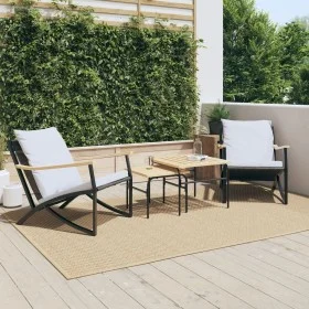 Garden furniture set with cushions, 4 pieces, black steel by , Garden sets - Ref: Foro24-4009305, Price: 459,87 €, Discount: %