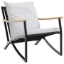Garden furniture set with cushions, 4 pieces, black steel by , Garden sets - Ref: Foro24-4009305, Price: 414,64 €, Discount: %