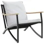 Garden furniture set with cushions, 4 pieces, black steel by , Garden sets - Ref: Foro24-4009305, Price: 459,87 €, Discount: %