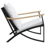 Garden furniture set with cushions, 4 pieces, black steel by , Garden sets - Ref: Foro24-4009305, Price: 459,87 €, Discount: %