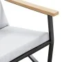 Garden furniture set with cushions, 4 pieces, black steel by , Garden sets - Ref: Foro24-4009305, Price: 459,87 €, Discount: %