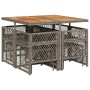Garden dining set 9 pieces and gray synthetic rattan cushions by , Garden sets - Ref: Foro24-3210782, Price: 432,50 €, Discou...