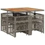 Garten-Essgruppe, 9-teilig, mit grauen Polstern aus synthetischem Rattan. von , Gartensets - Ref: Foro24-3210782, Preis: 423,...