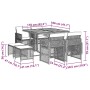 Set comedor jardín 9 pzas y cojines ratán sintético gris de , Conjuntos de jardín - Ref: Foro24-3210782, Precio: 385,55 €