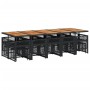 Set comedor de jardín con cojines 15 pzas ratán sintético negro de , Conjuntos de jardín - Ref: Foro24-3210819, Precio: 979,0...