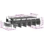 Garden dining set with 15-piece black synthetic rattan cushions. by , Garden sets - Ref: Foro24-3210819, Price: 941,65 €, Dis...