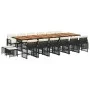 Gartenmöbel-Set, 17-teilig, mit schwarzen Polstern aus synthetischem Rattan. von , Gartensets - Ref: Foro24-3210831, Preis: 1...