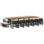 Set de muebles jardín 17 pzas con cojines ratán sintético negro de , Conjuntos de jardín - Ref: Foro24-3210831, Precio: 1,00 €