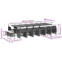 Set de muebles jardín 17 pzas con cojines ratán sintético negro de , Conjuntos de jardín - Ref: Foro24-3210831, Precio: 1,00 €