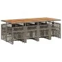 Garten-Essgruppe mit 13-teiligen Kissen aus grauem synthetischem Rattan. von , Gartensets - Ref: Foro24-3210806, Preis: 813,5...