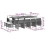 Garten-Essgruppe mit 13-teiligen Kissen aus grauem synthetischem Rattan. von , Gartensets - Ref: Foro24-3210806, Preis: 813,5...