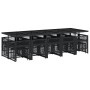 Garden dining set with 15-piece black synthetic rattan cushions. by , Garden sets - Ref: Foro24-3210810, Price: 779,16 €, Dis...