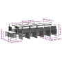 Garden dining set with 15-piece black synthetic rattan cushions. by , Garden sets - Ref: Foro24-3210810, Price: 779,16 €, Dis...