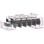 Garden dining set with 15-piece black synthetic rattan cushions. by , Garden sets - Ref: Foro24-3210810, Price: 871,82 €, Dis...