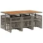 11-piece garden dining set with gray synthetic rattan cushions by , Garden sets - Ref: Foro24-3210794, Price: 586,57 €, Disco...