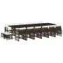Set de muebles jardín 17 pzas y cojines ratán sintético marrón de , Conjuntos de jardín - Ref: Foro24-3210825, Precio: 1,00 €...