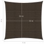 Toldo de vela HDPE marrón 160 g/m² 4x4 m by vidaXL, Umbrellas - Ref: Foro24-311771, Price: 40,20 €, Discount: %