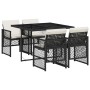 Set de muebles jardín 5 pzas con cojines ratán sintético negro de , Conjuntos de jardín - Ref: Foro24-3210714, Precio: 261,47...