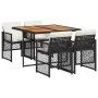 Gartenmöbel-Set, 5-teilig, mit schwarzen Polstern aus synthetischem Rattan von , Gartensets - Ref: Foro24-3210723, Preis: 323...