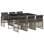 Set comedor jardín 7 pzas y cojines ratán sintético gris de , Conjuntos de jardín - Ref: Foro24-3210728, Precio: 395,32 €, De...
