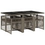 Set comedor jardín 7 pzas y cojines ratán sintético gris de , Conjuntos de jardín - Ref: Foro24-3210728, Precio: 395,32 €, De...
