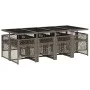 Set comedor jardín 9 pzas y cojines ratán sintético gris de , Conjuntos de jardín - Ref: Foro24-3210740, Precio: 600,22 €, De...