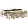 9-piece garden dining set with beige synthetic rattan cushions by , Garden sets - Ref: Foro24-3210742, Price: 612,76 €, Disco...