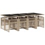 Garten-Essgruppe 9-teilig mit Kissen aus synthetischem Rattan in Beige. von , Gartensets - Ref: Foro24-3210742, Preis: 534,67...