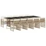 Set comedor de jardín 11 pzas con cojines ratán sintético beige de , Conjuntos de jardín - Ref: Foro24-3210754, Precio: 814,9...