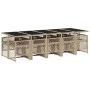 Set comedor de jardín 11 pzas con cojines ratán sintético beige de , Conjuntos de jardín - Ref: Foro24-3210754, Precio: 814,9...