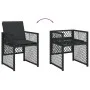 Garten-Essgruppe mit 13-teiligen Kissen aus schwarzem synthetischem Rattan. von , Gartensets - Ref: Foro24-3210763, Preis: 91...